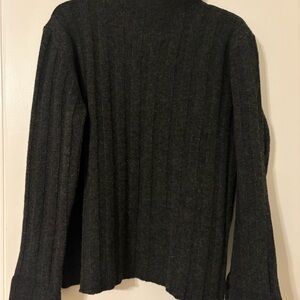 Woolrich Women's Dark Gray Ribbed Turtleneck Sweater